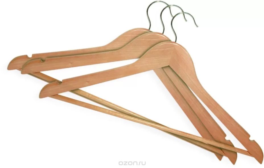 Вешалки-плечики для одежды деревянные
